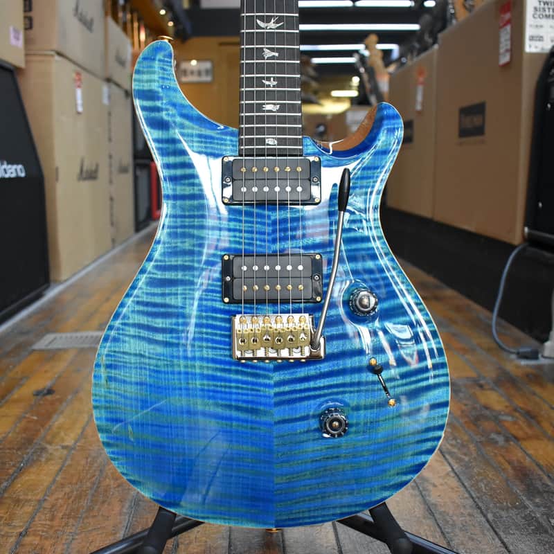 Paul Reed Smith Custom 24 10-Top Electric Guitar River Blue Pearl w/Hard Case image 1