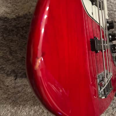 Fender American Deluxe Jazz Bass 2000 - Crimson Red Transparent image 4