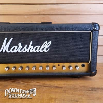 1980s Made in UK Marshall JCM 800 Lead Series Model 2210 100-Watt Master Volume Head with Reverb with Two-Button Footswitch, Switchable Ohms/Voltage image 3
