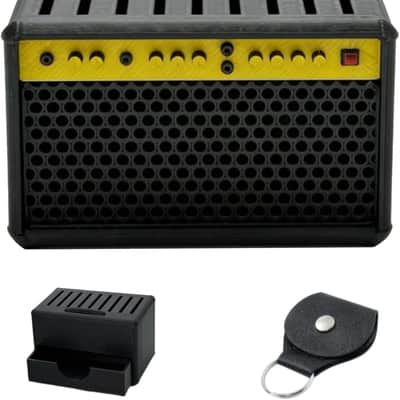 Large Capacity Amp Guitar Pick Holder with Drawer - 3D Printed Pick Box,Guitar Pick Display Stand, Storage Set with Paddle Carrying Clip image 1