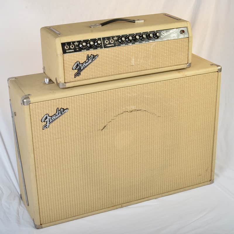 Vintage 1963 Fender Showman Head & Cab w/ Original JBL D130F – Serviced – Local Pickup image 1