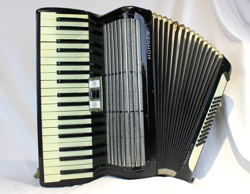 5749 - Black Hohner Tango IM Piano Accordion MM 37 60 image 1
