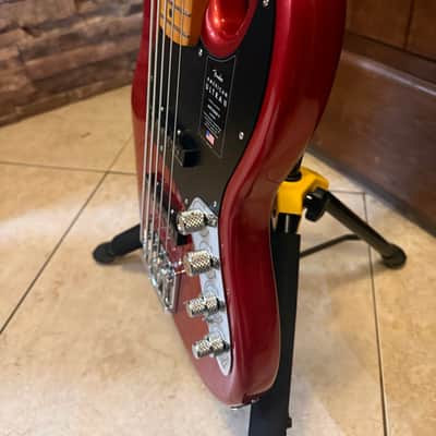 Fender American Ultra II Jazz Bass V Sinister Red image 2