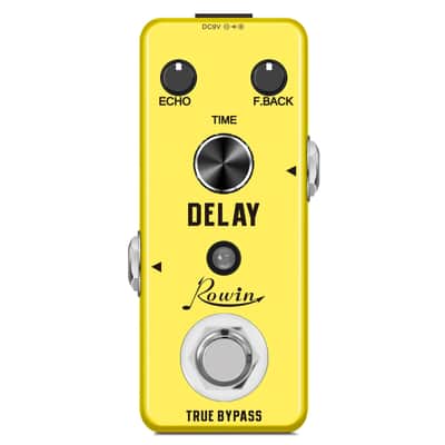 Rowin Delay Pedal Yellow Guitar MINI Analog Guitar Effect Pedal SEPT SPECIAL $28.00 image 1