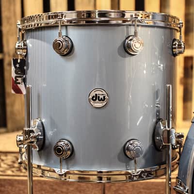 DW Collector's Maple/Mahogany Blue Mist Metallic Drum Set - SO#1105550 image 5