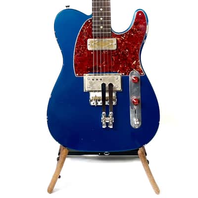 Waterslide Guitars T-Style Coodercaster  2021 Lake Placid Blue image 11