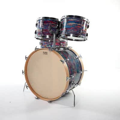 Ludwig 4-Piece Kit in Psychedelic Red 1971-1975 22,12,13,16 image 3