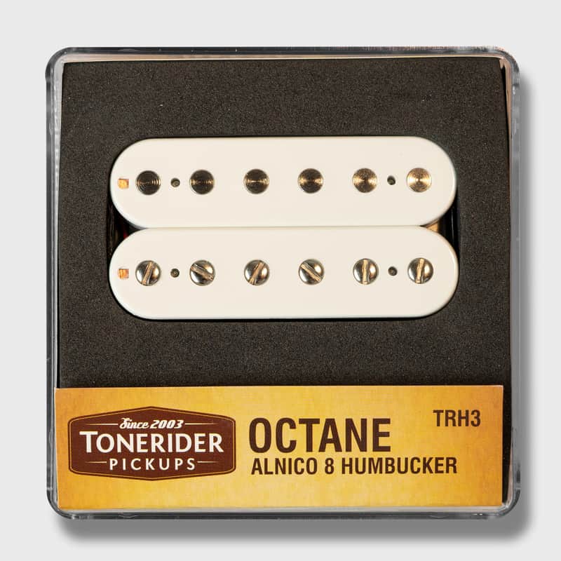 Tonerider Alnico 8 Octane Humbucker Pickup Bridge White (F spaced) image 1