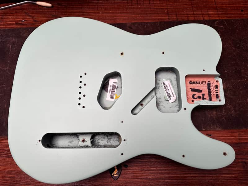 Fender American Telecaster Body, Satin surf green, SH Rout image 1