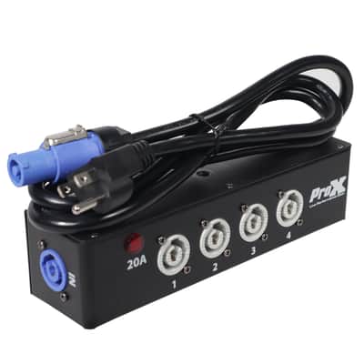 2x Pro X Power Center Four-Way PowerCON Compatible Splitter Delivers Power For Up To 4 Fixtures image 6