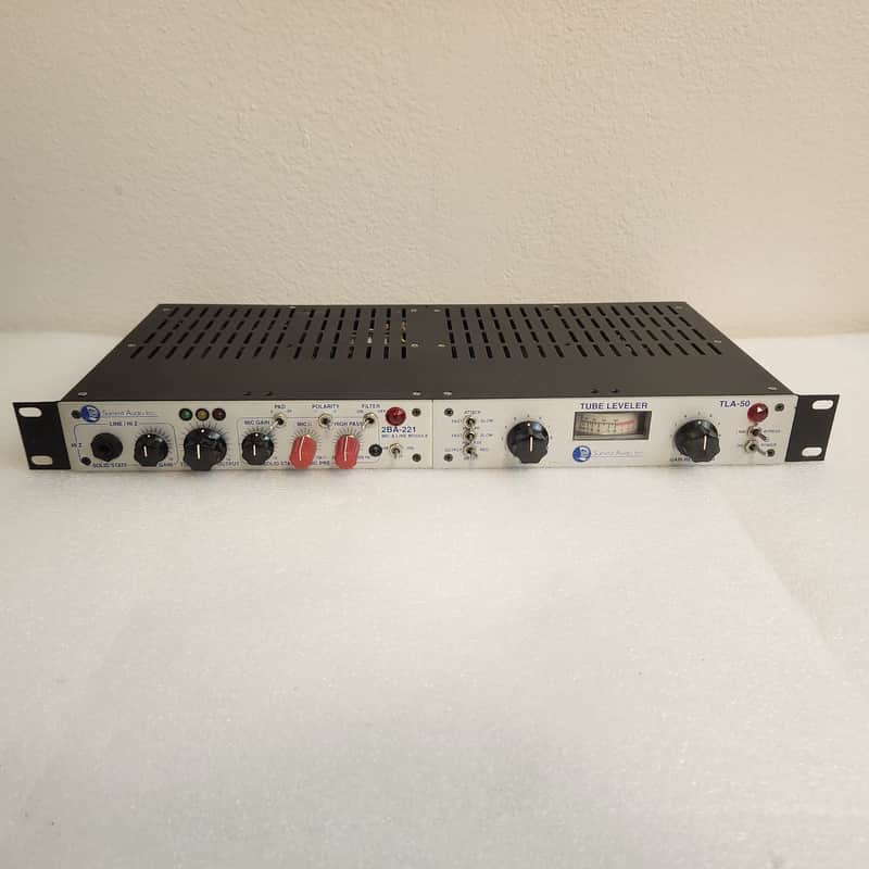 Summit Audio 2BA-221 + TLA-50 Microphone Preamp + Tube Leveling Amplifier Rack image 1