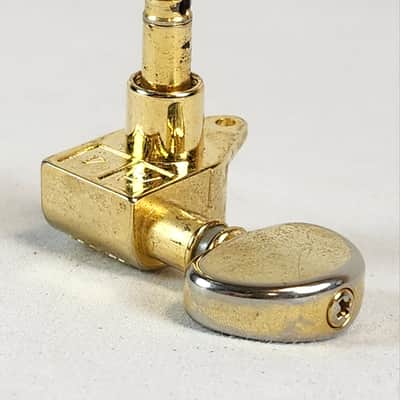 Grover Single Original Locking Rotomatics (106 Series) Bass Side Guitar Tuner, Gold image 4