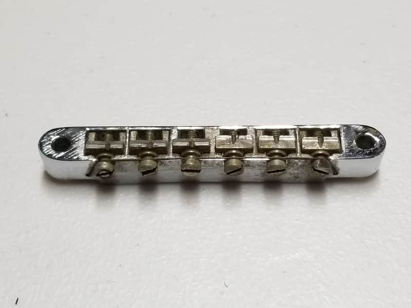 1966 - 1970s Gibson ABR-1 Chrome Bridge - Foundry Mark - 100% Genuine Vintage - No Sags or Cracks! image 1