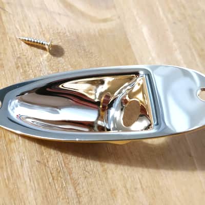 Stratocaster Gold Jack Plate + 2 screws image 3