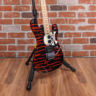 Charvel Warren DeMartini Signature Pro-Mod Blood and Skull Graphic 2021 w/Hard Shell Case image 3