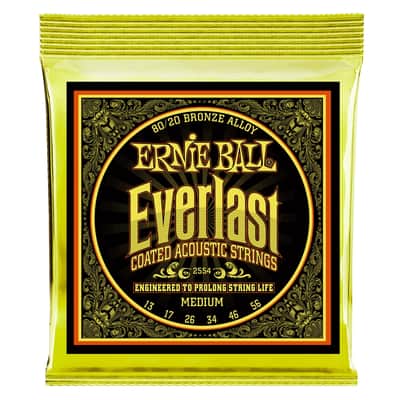 Ernie Ball 2554 Everlast Coated 80/20 Bronze Medium 13-56 image 2