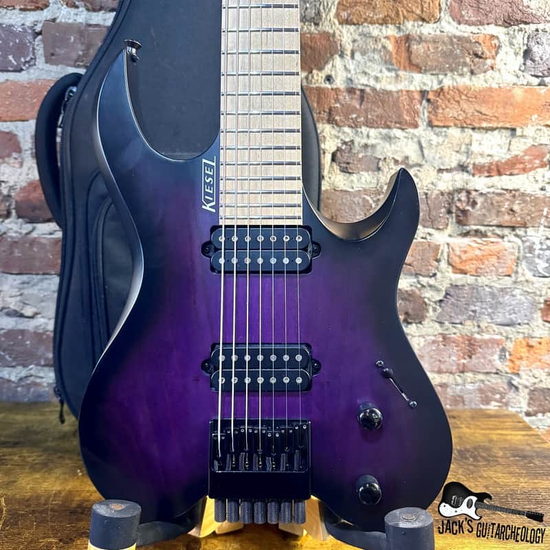 Kiesel Vader 7-String Headless Electric Guitar w/ GB (2020s - Purpleburst) image 1