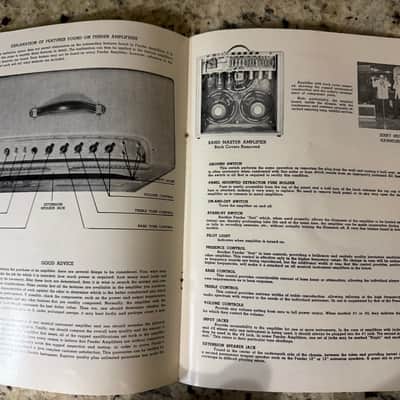Fender 1955 Catalog Reprint Stratocaster Telecaster Precision Bass StringMaster 2 3 4 Neck Deluxe Twin Amp Band Master Pro Bassman Super Tremolux Tweed Princeton champ image 8
