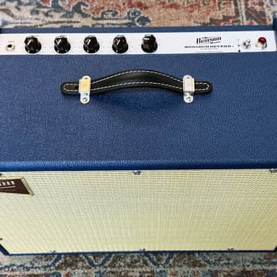 Benson Amps Monarch Reverb Plus 1x12 Combo Amplifier Blue Tolex Wheat Grill image 2