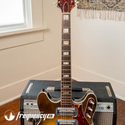 Harmony H-75 Hollowbody Electric Guitar in Vintage Burst - 1963 image 7