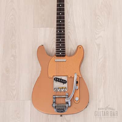 Snakehead T-Style Double Cutaway, MJT Body & Fender-Licensed Musicraft Neck, Copper Lacquer w/ Bigsby, Porter Pickups, Case image 2