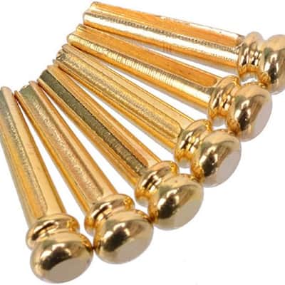 Guitar Bridge Pins 6pcs Brass Endpin for Guitar With Guitar Bridge Pin Puller image 3