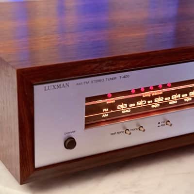 🎶✨ Luxman T-400 AM/FM Stereo Tuner — Original Factory Box, U.S. 120V, Wood Cabinet, Cleaned & Tested image 8