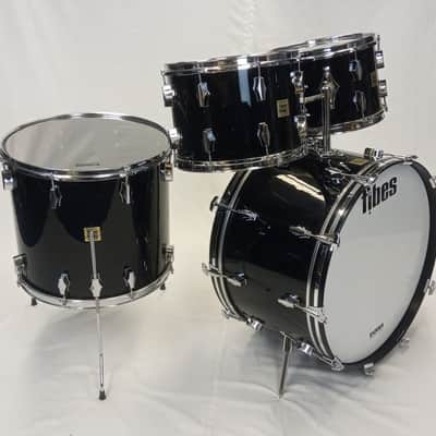 Fibes 1970s Fiberglass Shell Pack in Black – 24″,13″,14″ & 18″ image 7