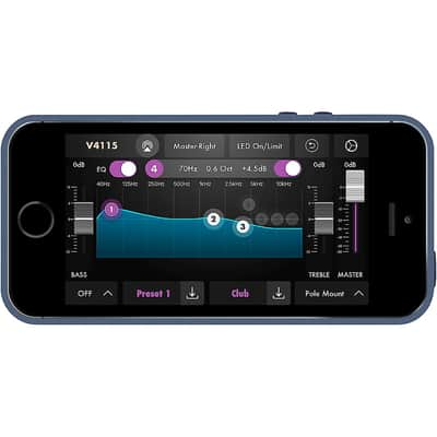 Harbinger VARI V4115 15" 2,500W Powered Speaker with Tunable DSP and iOS App Regular Black image 14