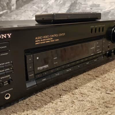 Sony Vintage Sony Model STR-615 Audio Video Control Center AM/FM Receiver Surround 90s  - Black metal image 4