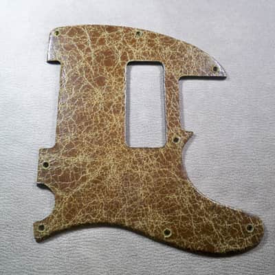 8 hole aged leather pickguard for us/mex fender telecaster image 1