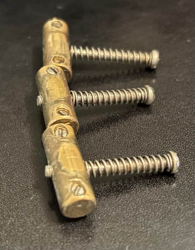 Telecaster bridge saddles used real relic! image 1
