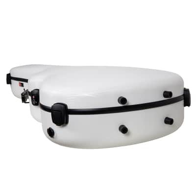 Crossrock Poly Carbon Case fits 4/4 Classical Guitars, Anti-scratch Flight Case in White image 6