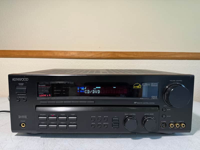 Kenwood VR-6060 Receiver HiFi Stereo Home Theater 6.1 Channel Phono Vintage AVR image 1