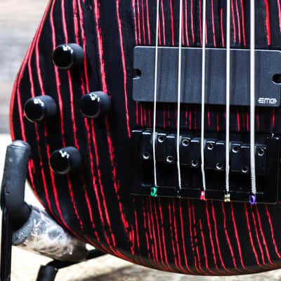 Spector NS Pulse 5 Left-Handed Cinder Red EMG Pickups 5-String Electric Bass w/Bag image 8
