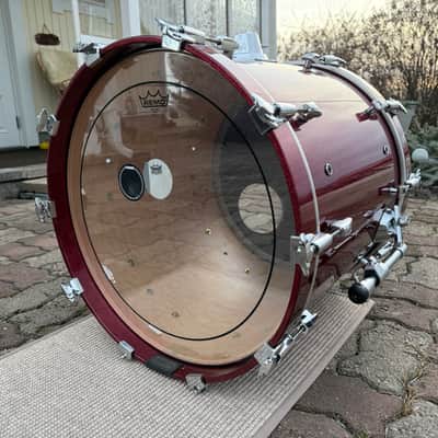 Yamaha 20x18 Maple Custom Absolute bass drum - burgundy sparkle image 18
