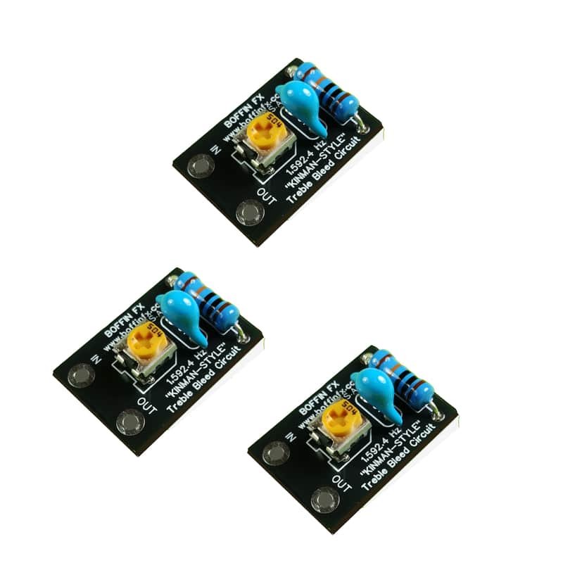 Boffin FX Guitar Kinman Adjustable Treble Bleed Circuit 1,592 Hz - Black image 1