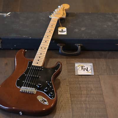 Vintage! 1977 Fender Stratocaster Double-Cut Electric Guitar Mocha Brown + OHSC image 1