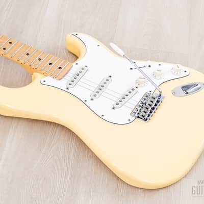 2016 Fender Yngwie Malmsteen Signature Stratocaster Yellow White w/ Seymour Duncan YJM & Tweed Case, Japan MIJ image 11