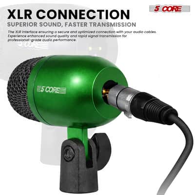 5 Core Conga Mic Snare Tom Set Professional XLR Cardioid Unidirectional Instrument Microphone Kit image 8