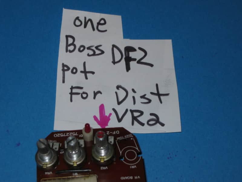 one used vintage genuine Boss DIST (VR2) pot potentiometer from for DF2 pedal DF-2, M250k A, 1980'S image 1