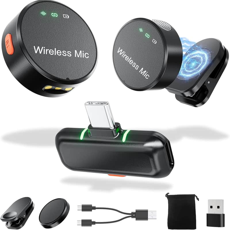 Unbranded Wireless Lavalier Microphone for iPhone 15/16 &amp; ...