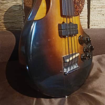 -PeaceQ- Custom Acoustic Electric Bass, 2 piezo + Bartolini HB, Sunburst -2023- image 8