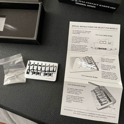 Babicz Full Contact Hardware 7 String Hard Tail Guitar Bridge Original Series Chrome image 2