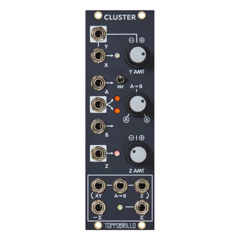 Toppobrillo Cluster Eurorack Processing Toolbox Module (Black) image 1