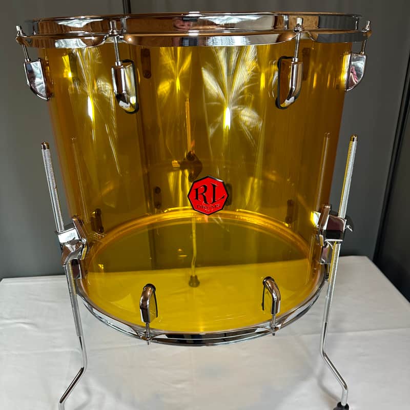 Amber Seamless Acrylic 18"x16" - Floor Tom Drum - JB-A18-16FT-18"x16" image 1