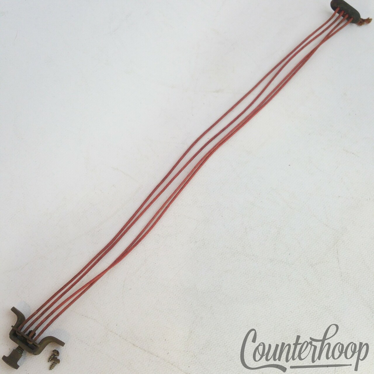 Ludwig 12" 4-Strand Snare Drum Red Cloth Wires Hoop Mount Strainer+Butt Tab USA — main photograph