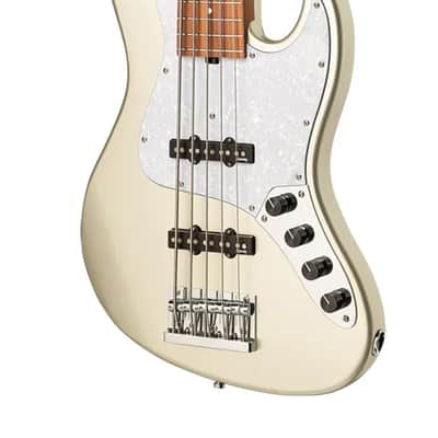 Sadowsky MetroExpress 21-Fret Vintage J/J Bass, Morado Fingerboard, 5-String - Solid Champagne Metallic High Polish image 4