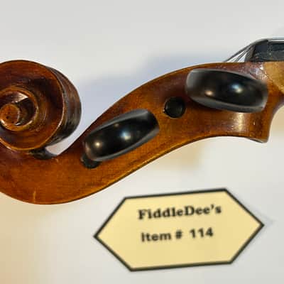 Vintage 4/4 Adult violin labeled Johan Georg Kessler 1925 - original finish with Satin Gloss Varnish image 7
