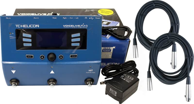 TC Helicon VoiceLive Play Vocal Multi-Effects Pedal w/ Power Supply and 2 XLR Cables image 1